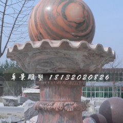 風(fēng)水球石雕，石頭圓球水盆