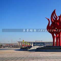 不銹鋼仙鶴雕塑，抽象仙鶴雕塑