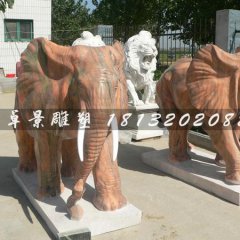 石雕大象，石頭大象雕塑