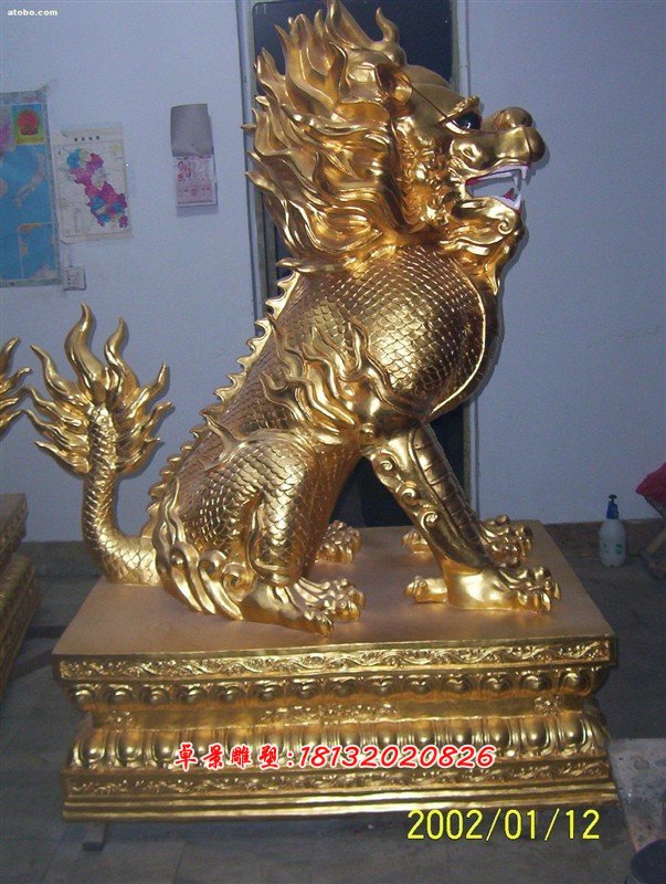麒麟銅雕,鑄銅麒麟雕塑