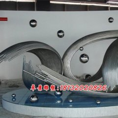 不銹鋼抽象雕塑，不銹鋼企業(yè)雕塑