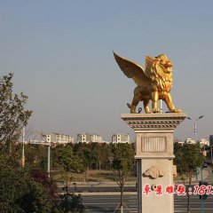 銅雕獅子，銅獅子雕塑