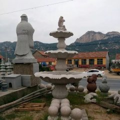 噴泉石雕，三層石噴泉