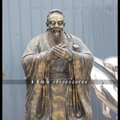 孔子銅雕，校園名人銅雕