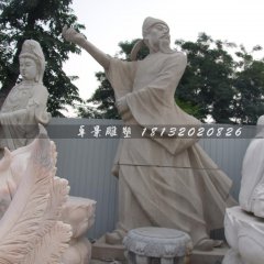 李白石雕，校園名人石雕