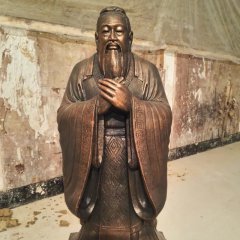 孔子銅雕，鑄銅孔子雕塑，校園名人銅雕