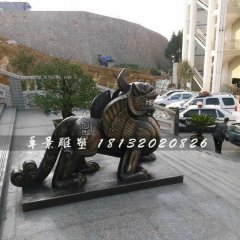 獨角獸銅雕，法院獨角獸雕塑