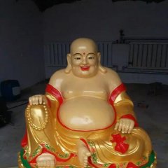 玻璃鋼彌勒佛雕塑，玻璃鋼彩繪彌勒佛雕塑