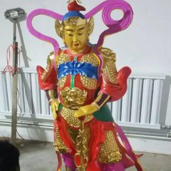 玻璃鋼韋佗雕塑，玻璃鋼韋佗護法雕塑
