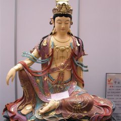 玻璃鋼觀音雕塑，坐式觀音菩薩玻璃鋼雕塑