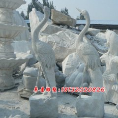 仙鶴石雕，大理石仙鶴雕塑