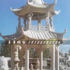 兩層亭子，六角石亭，石雕亭子