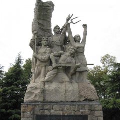 農(nóng)民起義石雕，廣場景觀石雕