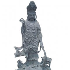 觀音菩薩石雕， 青石觀音菩薩雕塑