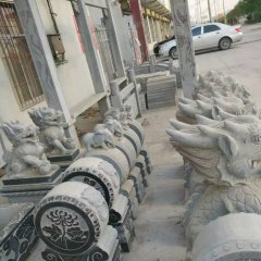 石抱鼓，石門墩，仿古石門墩