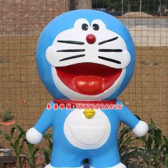 玻璃鋼機器貓雕塑，玻璃鋼卡通雕塑