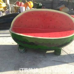 玻璃鋼西瓜雕塑，仿真西瓜雕塑