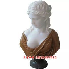 美女頭像石雕，漢白玉美女雕塑