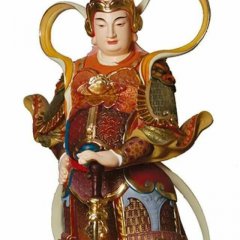 玻璃鋼韋陀雕塑，玻璃人物雕塑