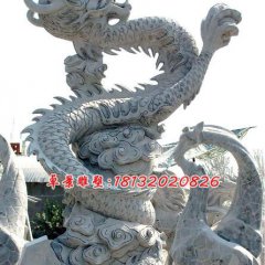 石雕龍雕塑，大理石龍雕塑