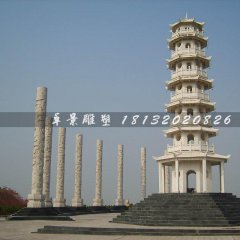 石塔，漢白玉石塔雕塑