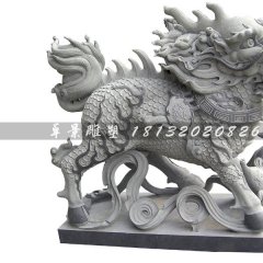 麒麟石雕，招財麒麟石雕