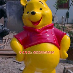 玻璃鋼維尼熊雕塑，卡通雕塑