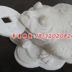 漢白玉石雕金蟬，動物石雕