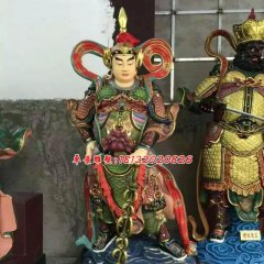 玻璃鋼韋陀雕塑，玻璃鋼彩繪韋陀雕塑
