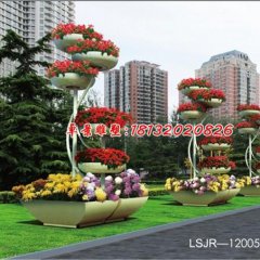 玻璃鋼花盆雕塑，玻璃鋼花架雕塑