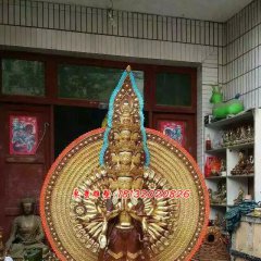 千手觀音銅雕，寺廟銅佛像