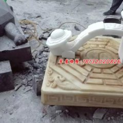 如意石雕，漢白玉如意雕塑