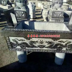 石雕鼎，石雕香爐，寺廟香爐雕塑