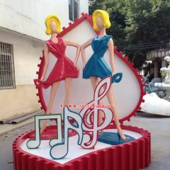 玻璃鋼美女雕塑，玻璃鋼商場雕塑