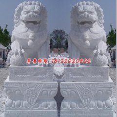 北京獅石雕，漢白玉北京獅雕塑