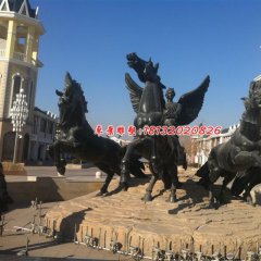 阿波羅戰(zhàn)車雕塑，小區(qū)景觀銅雕