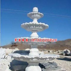 漢白玉跌水盆石雕 ，跌水盆噴泉雕塑