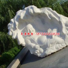 彌勒佛石浮雕，漢白玉佛像浮雕