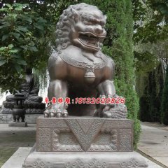 銅雕北京獅，看門獅子雕塑