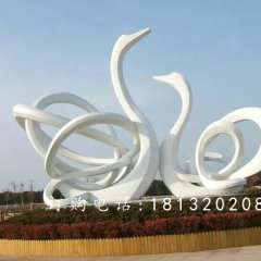 不銹鋼天鵝雕塑，抽象天鵝雕塑