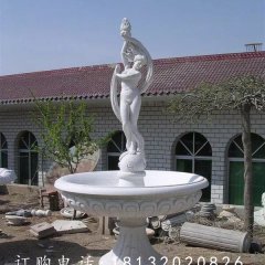 西方人物石噴泉，漢白玉人物石噴泉