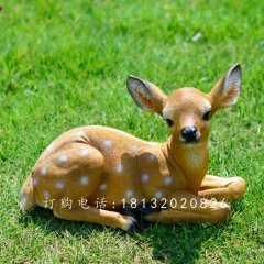 玻璃鋼小鹿，玻璃鋼仿真動物雕塑