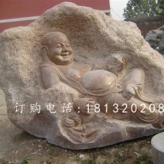 彌勒佛石雕，石材佛像雕塑