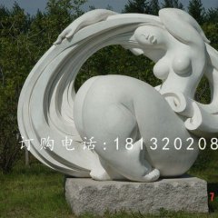抽象女人石雕，公園抽象雕塑