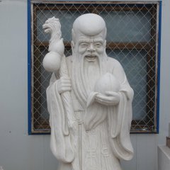 漢白玉老壽星雕塑，石雕壽星公