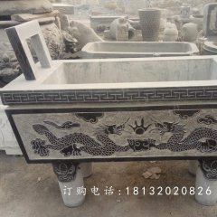 石雕香爐，青石香爐，寺廟方形香爐