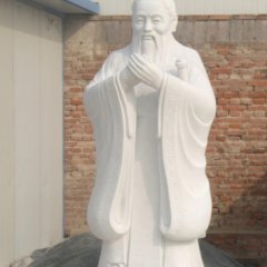先師孔子石雕，漢白玉孔子雕塑