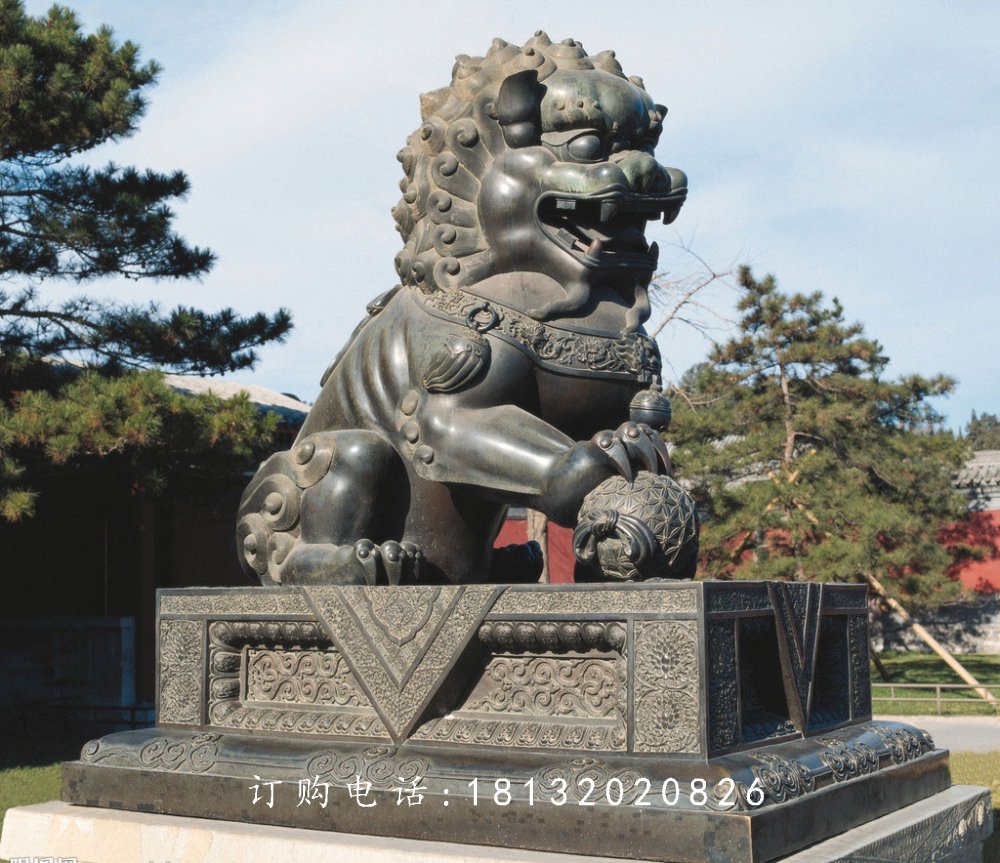 銅雕獅子，銅雕動物雕塑