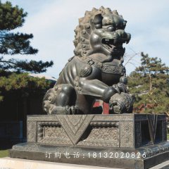 銅雕獅子，北京獅銅雕