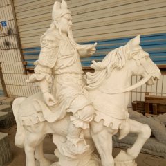 關(guān)公騎馬石雕，廣場人物石雕